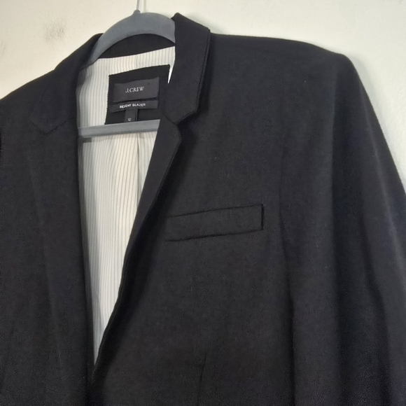 J. Crew Regent Blazer Wool Blend in Black Academia Preppy Equestrian Office Care - Picture 6 of 10